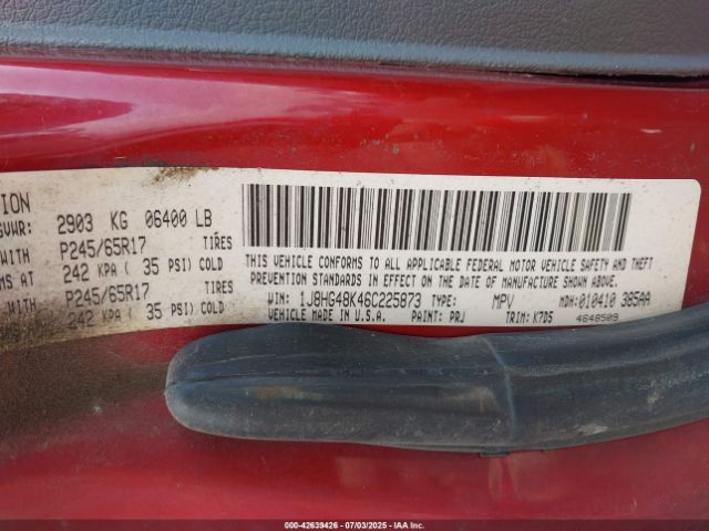 2006 JEEP COMMANDER 1J8HG48K46C225873 Photo 8