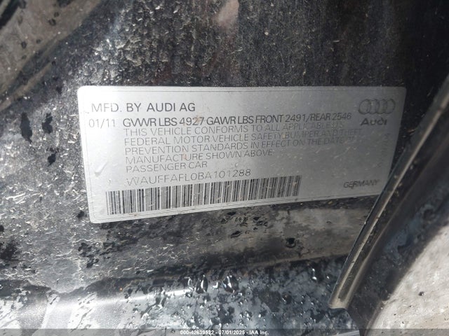 2011 AUDI A4 WAUFFAFL0BA101288 Photo 8