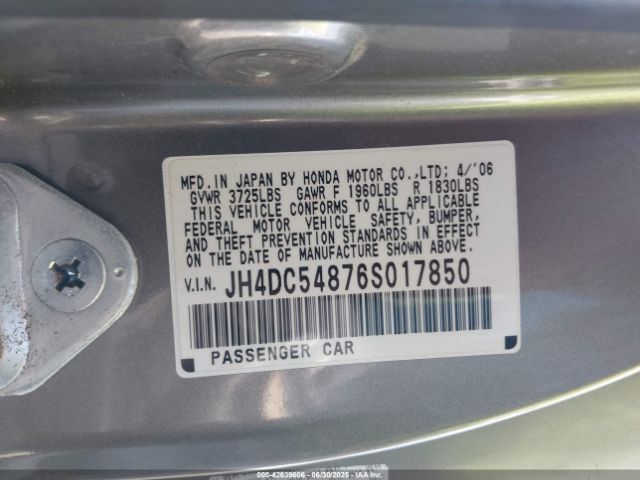 2006 ACURA RSX JH4DC54876S017850 Photo 8