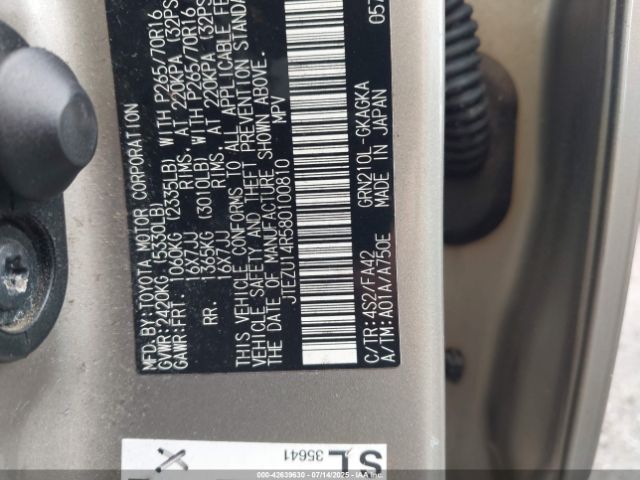 2008 TOYOTA 4RUNNER JTEZU14R580100810 Photo 8