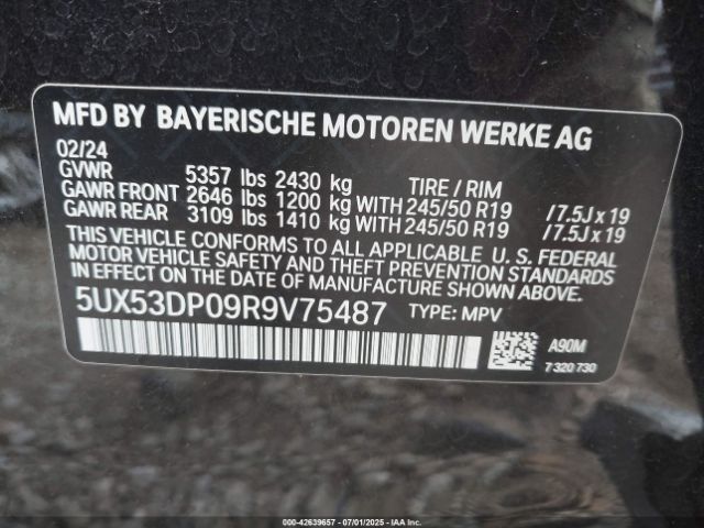 2024 BMW X3 5UX53DP09R9V75487 Photo 8