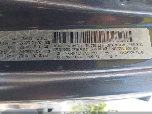 2020 JEEP WRANGLER UNLIMITED 1C4HJXDN7LW113735 Photo 8