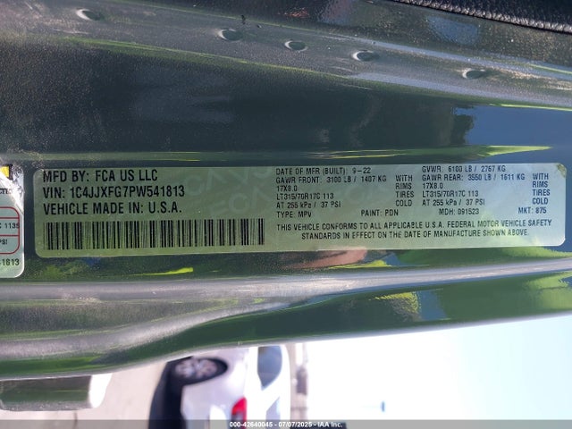 1C4JJXFG7PW541813 Jeep 2023