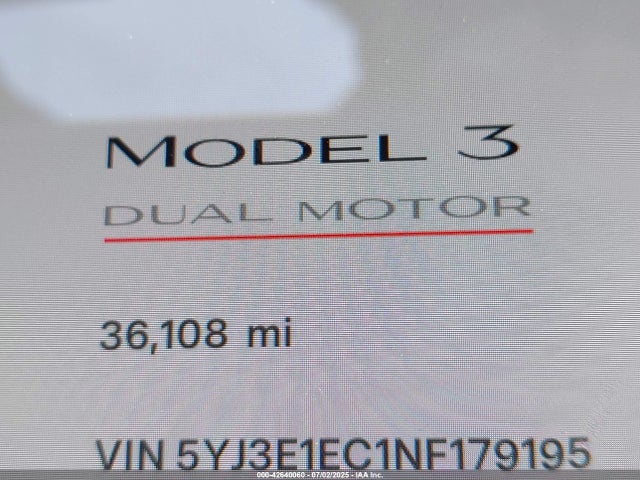 2022 TESLA MODEL 3 5YJ3E1EC1NF179195 Photo 6