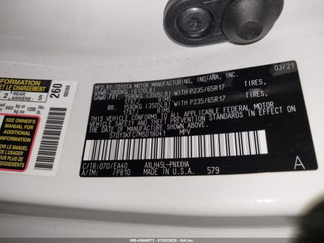2021 TOYOTA SIENNA 5TDYSKFC7MS018041 Photo 8