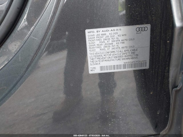 2015 AUDI Q7 WA1DGAFE7FD026208 Photo 8