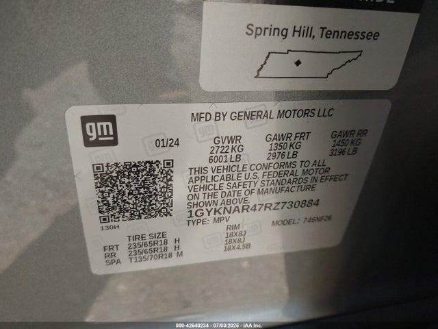 2024 CADILLAC XT5 1GYKNAR47RZ730884 Photo 8