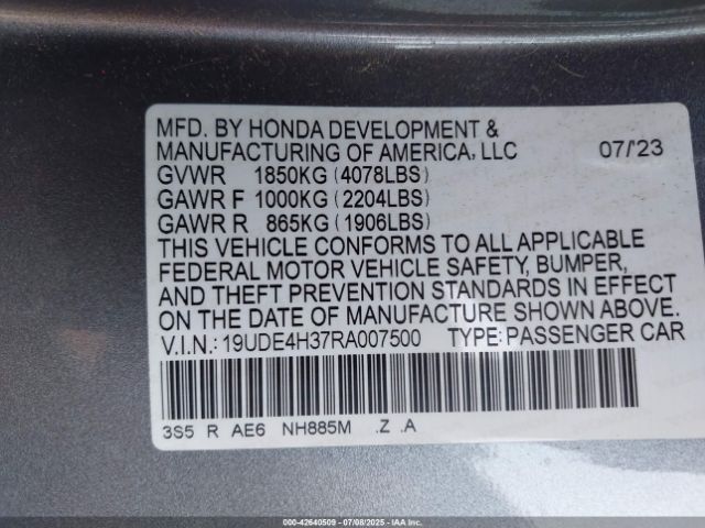 2024 ACURA INTEGRA 19UDE4H37RA007500 Photo 8