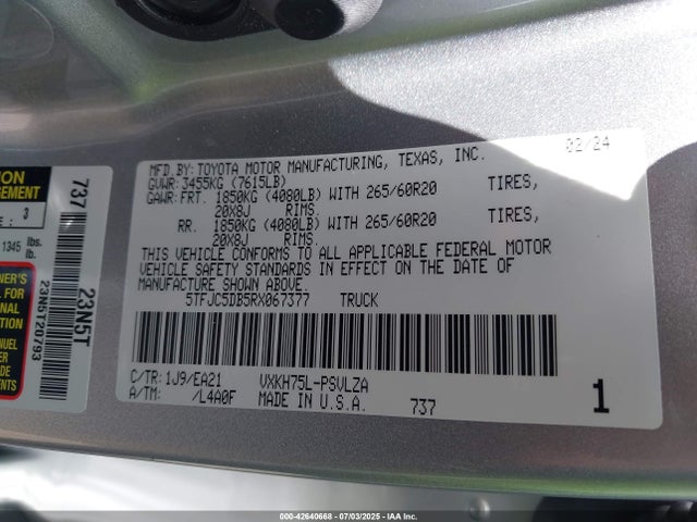 Toyota v35a-fts 2024 5TFJC5DB5RX067377 Image 9