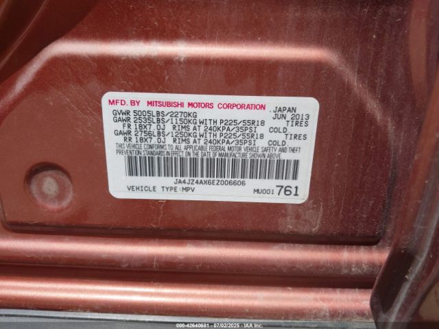 2014 MITSUBISHI OUTLANDER JA4JZ4AX6EZ006606 Photo 8