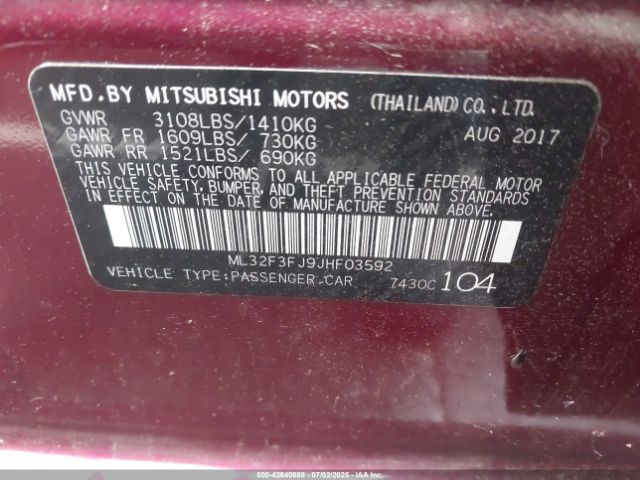 2018 MITSUBISHI MIRAGE G4 ML32F3FJ9JHF03592 Photo 8