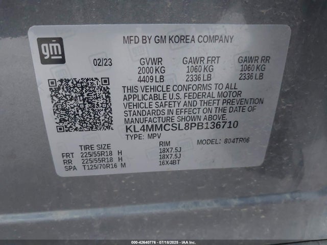 KL4MMCSL8PB136710 Buick l3t