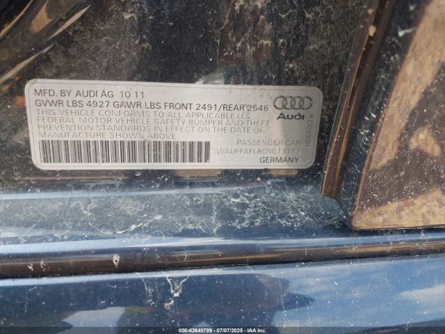 2012 AUDI A4 WAUFFAFL8CN013177 Photo 8