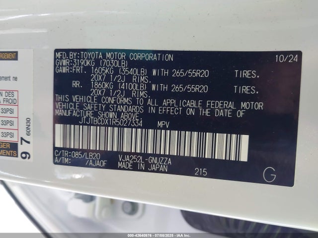 Lexus v35a-fts 2024 JTJTBCDX1R5027334 Image 9
