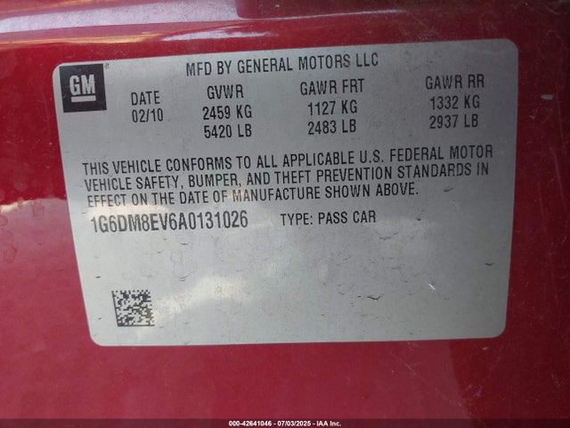 2010 CADILLAC CTS 1G6DM8EV6A0131026 Photo 8