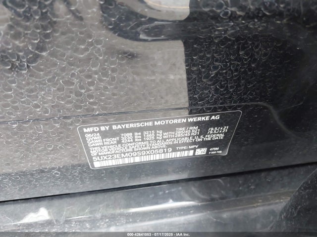 5UX23EM09S9X05819 BMW X7