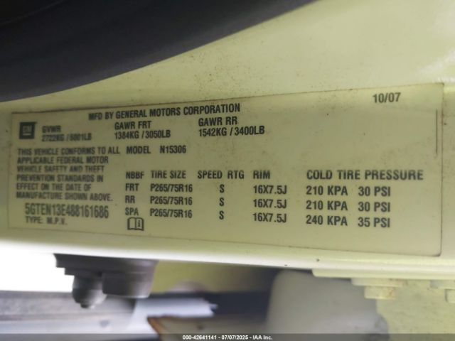 2008 HUMMER H3 SUV 5GTEN13E488161686 Photo 8