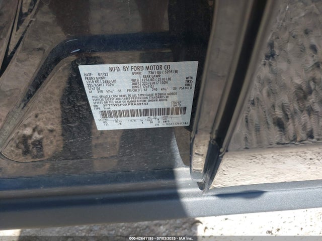 3FTTW8F9XPRA69143 Ford 2023