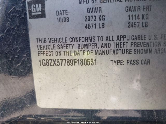 2009 SATURN AURA 1G8ZX57789F180531 Photo 8