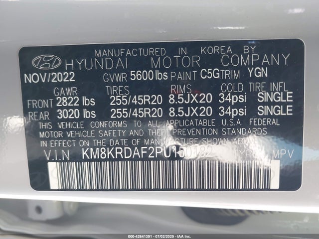 Hyundai 2023 2023 KM8KRDAF2PU150182 Image 9