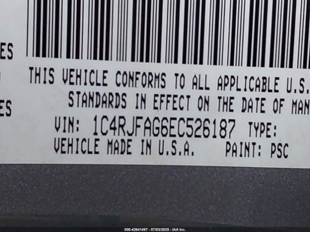 2014 JEEP GRAND CHEROKEE 1C4RJFAG6EC526187 Photo 8