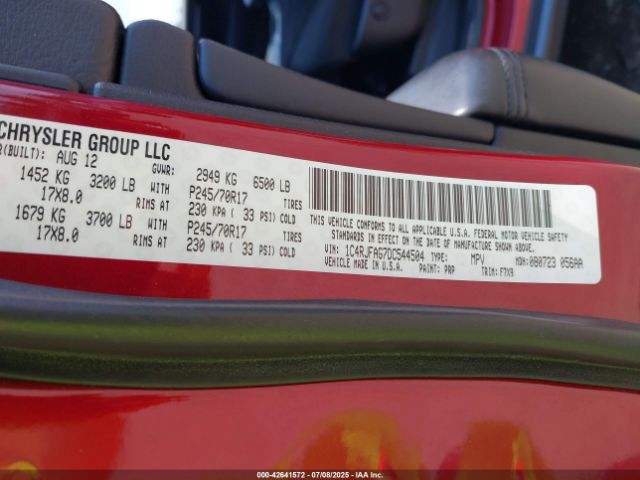 2013 JEEP GRAND CHEROKEE 1C4RJFAG7DC544504 Photo 8