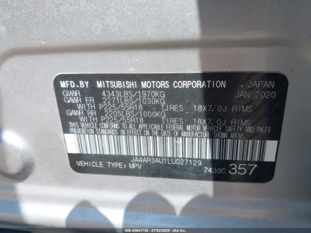 2020 MITSUBISHI OUTLANDER SPORT JA4AR3AU1LU027129 Photo 8