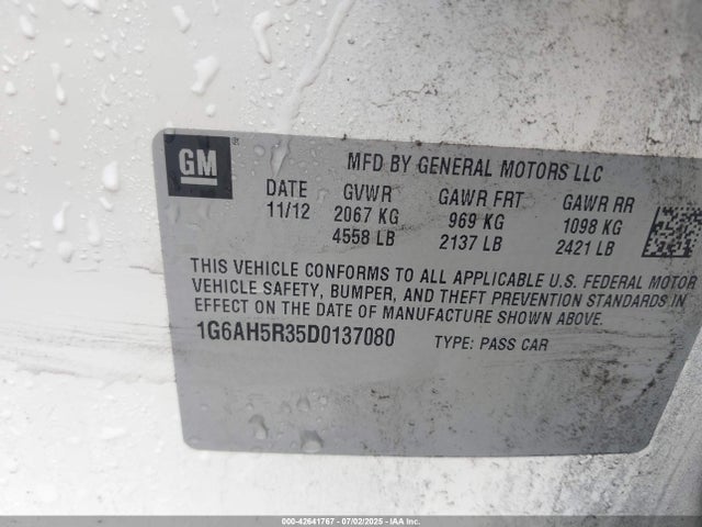 2013 CADILLAC ATS 1G6AH5R35D0137080 Photo 8