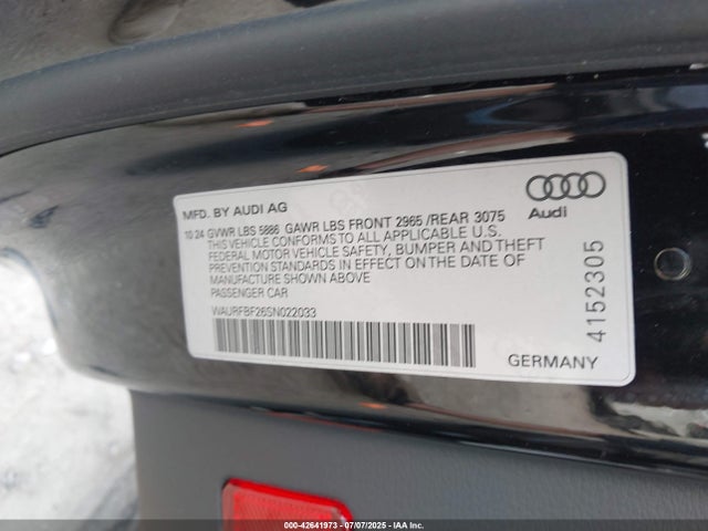 2025 AUDI S7 SPORTBACK WAURFBF26SN022033 Photo 8
