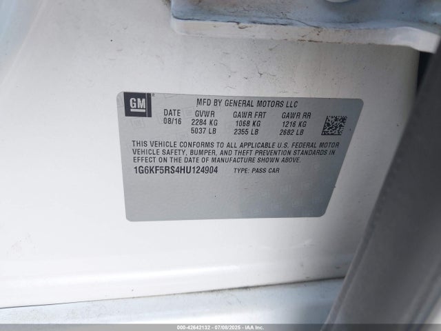 2017 CADILLAC CT6 1G6KF5RS4HU124904 Photo 8