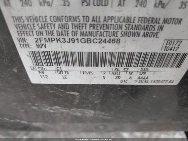 2016 FORD EDGE 2FMPK3J91GBC24468 Photo 8