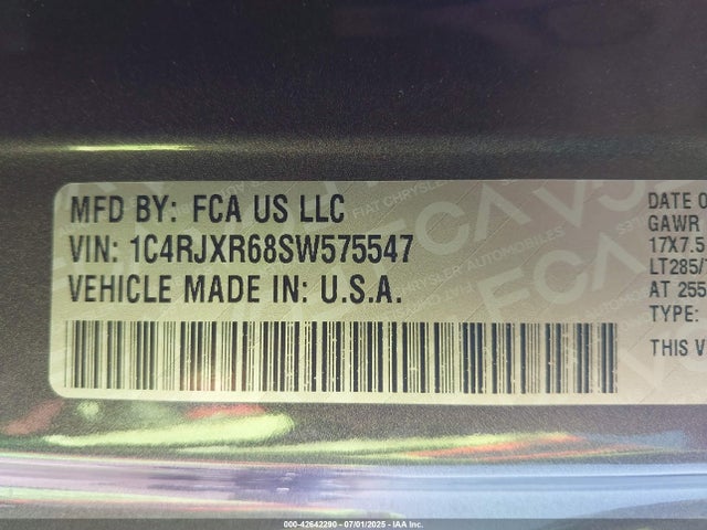 1C4RJXR68SW575547 Jeep Wrangler