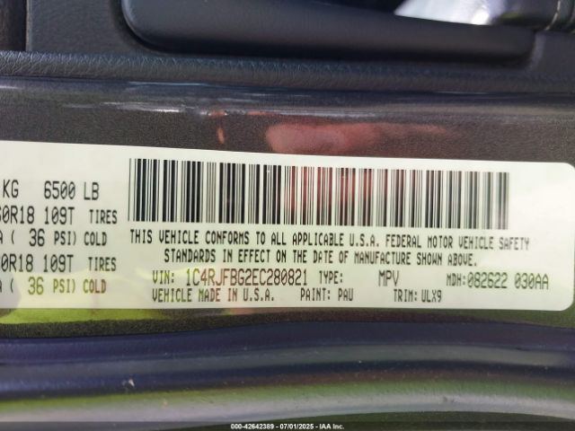 2014 JEEP GRAND CHEROKEE 1C4RJFBG2EC280821 Photo 8