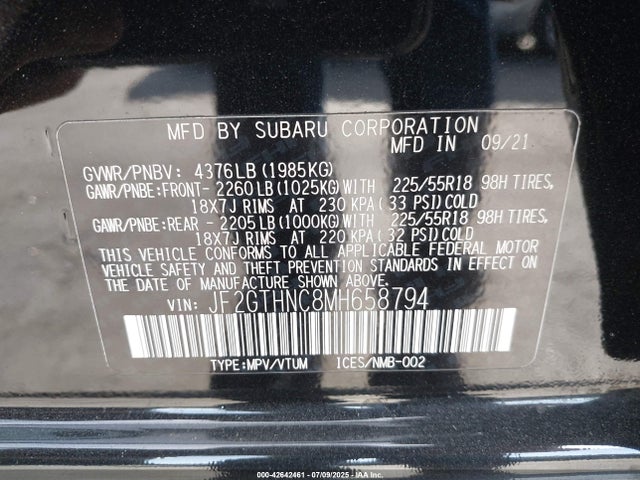 JF2GTHNC8MH658794 Subaru na