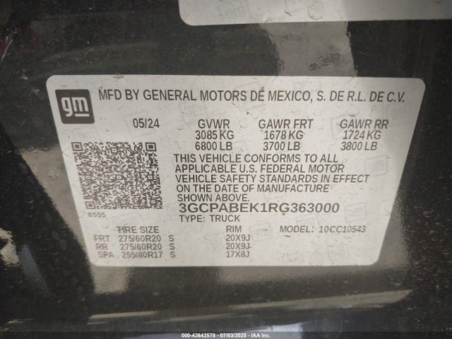 3GCPABEK1RG363000 Chevrolet l3b