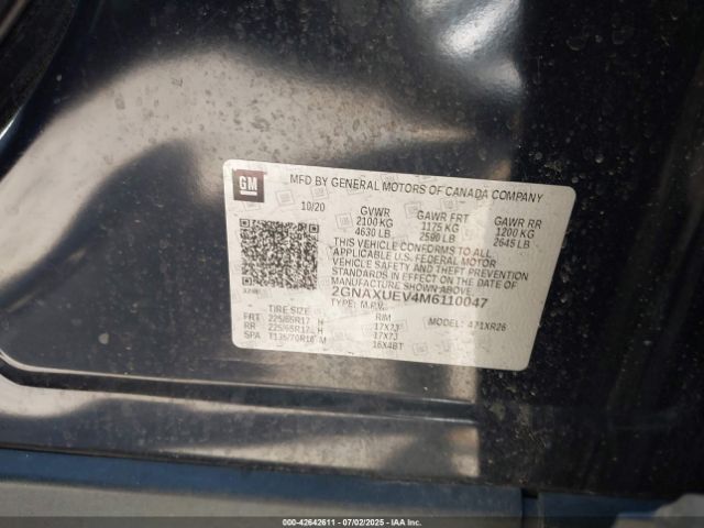 2021 CHEVROLET EQUINOX 2GNAXUEV4M6110047 Photo 8