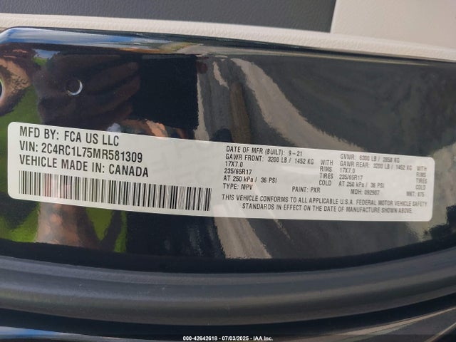 2021 CHRYSLER PACIFICA HYBRID 2C4RC1L75MR581309 Photo 8