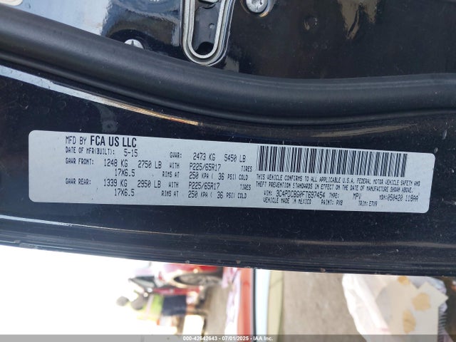 Dodge Journey 2015 3C4PDCBG0FT697454 Image 9