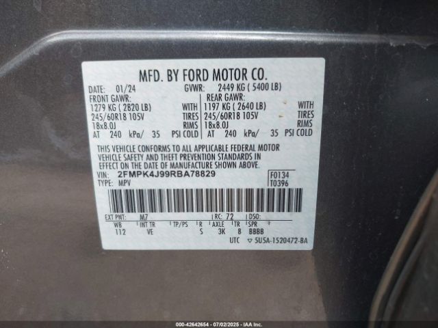 2024 FORD EDGE 2FMPK4J99RBA78829 Photo 8
