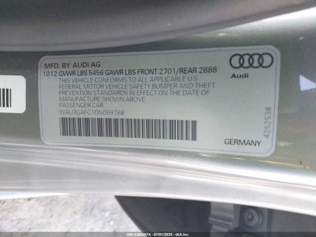 2013 AUDI A7 WAU3GAFC1DN069768 Photo 8