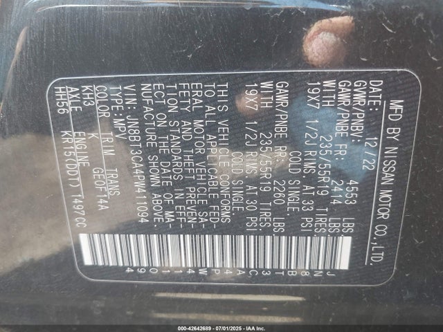 Nissan Rogue 2023 JN8BT3CA4PW411094 Image 9