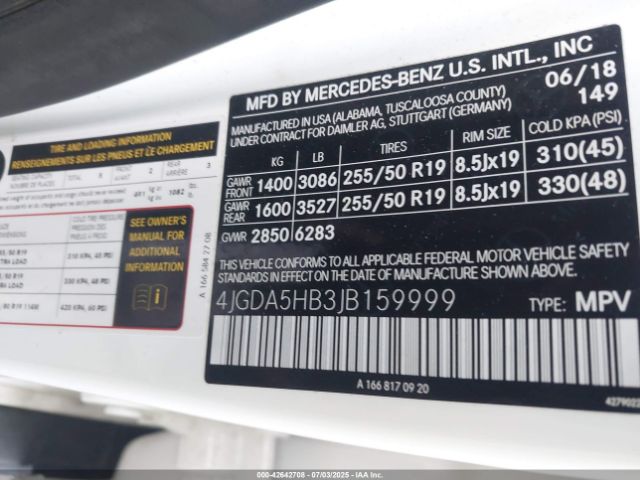 2018 MERCEDES-BENZ GLE 350 4JGDA5HB3JB159999 Photo 8