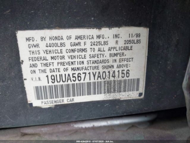 2000 ACURA TL 19UUA5671YA014156 Photo 8