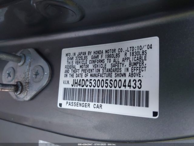2005 ACURA RSX JH4DC53005S004433 Photo 8
