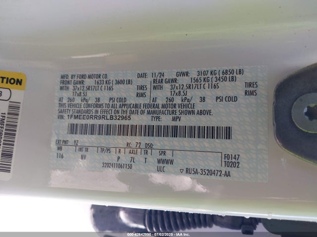 1FMEE0RR9RLB32965 Ford ecoboost