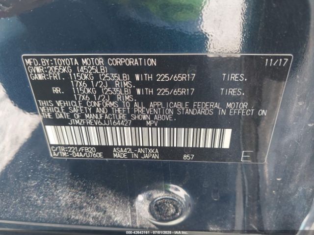 2018 TOYOTA RAV4 JTMZFREV6JJ164427 Photo 8