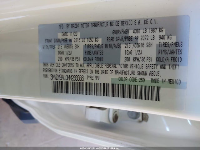 Mazda py 2021 3MVDMBAL0MM233386 Image 9