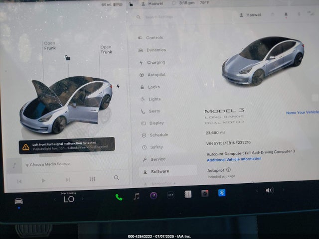 2022 TESLA MODEL 3 5YJ3E1EB1NF237216 Photo 6