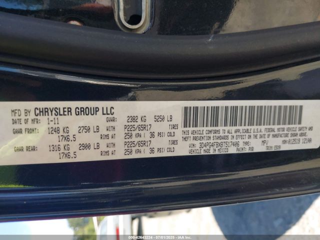 2011 DODGE JOURNEY 3D4PG4FBXBT517406 Photo 8