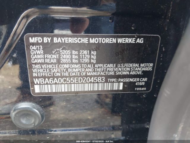 2014 BMW 640I GRAN COUPE WBA6A0C55EDZ04583 Photo 8